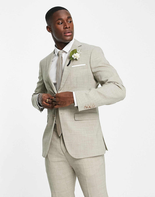 Linen Mix Suit Jacket