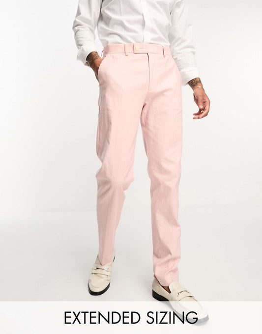 Super Skinny Linen Mix Suit Trouser