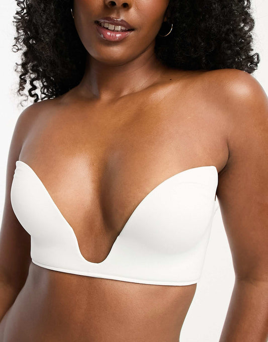 Microfibre Moulded Open Front Plunge Bra