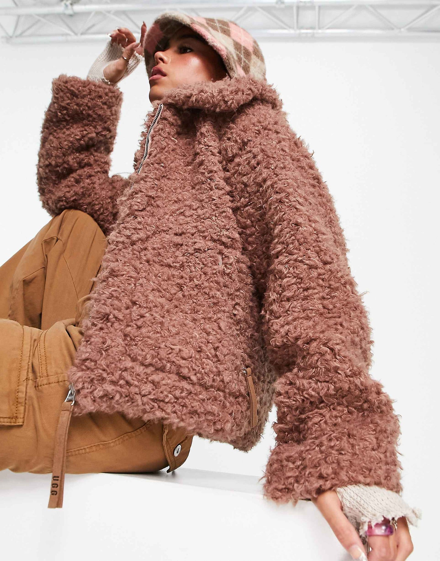 Maeve Sherpa Zip Up Jacket