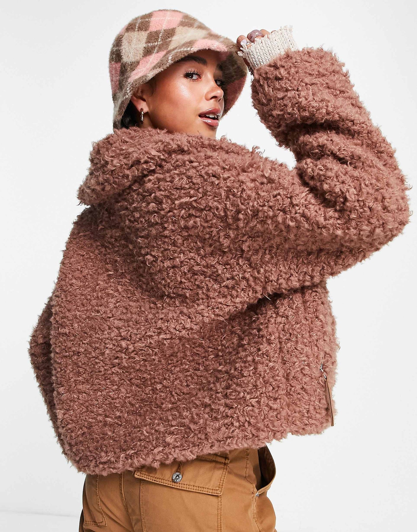 Maeve Sherpa Zip Up Jacket