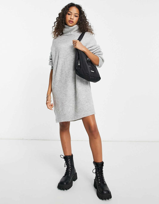 High Neck Knit Dress