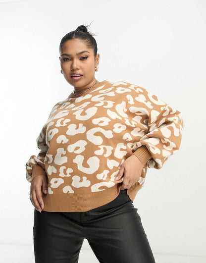 Plus Knitted Jumper Co-Ord