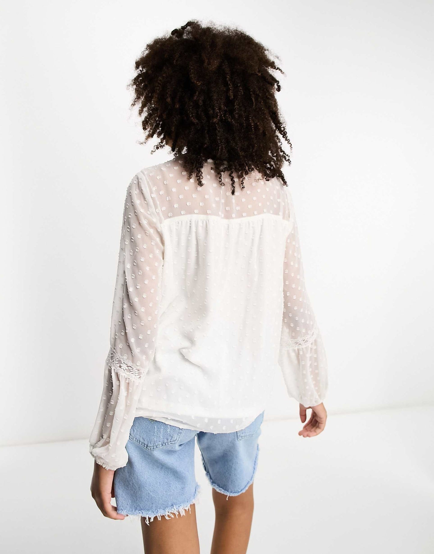 Dobby Sleeve Blouse
