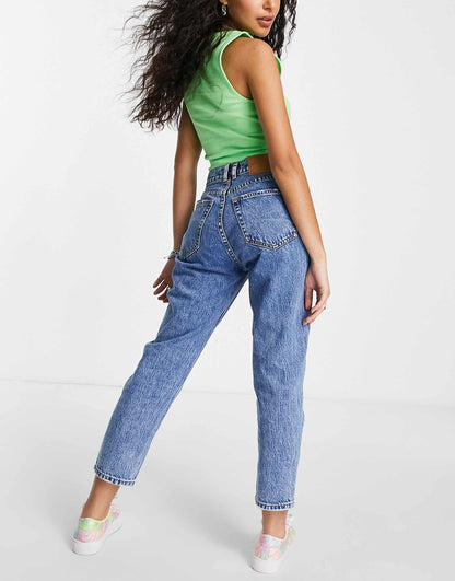 Petite High Waisted Mom Jean