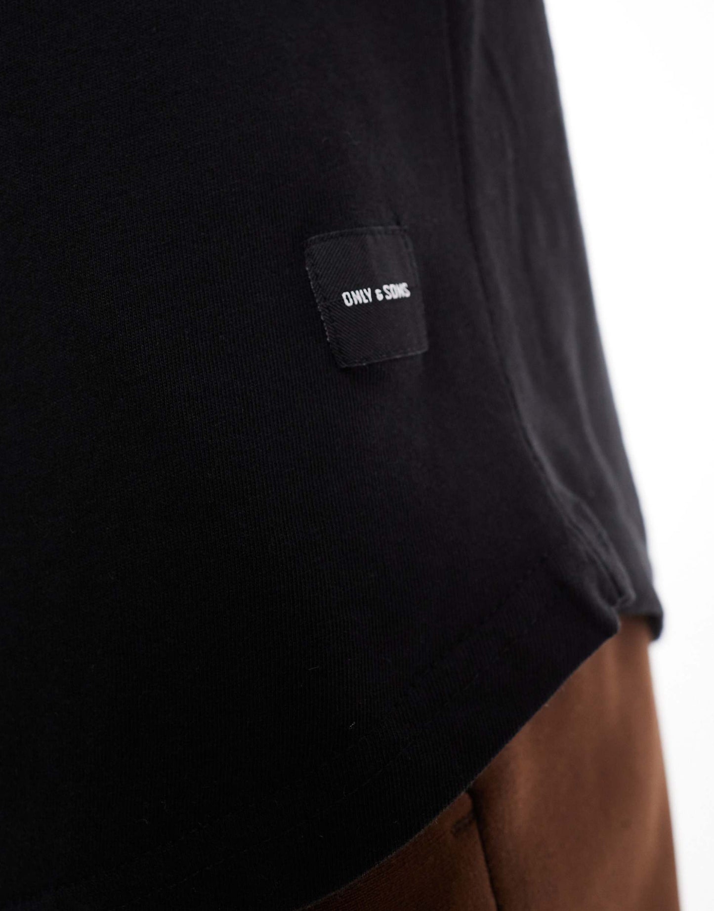 Longline T-Shirt With Curved Hem