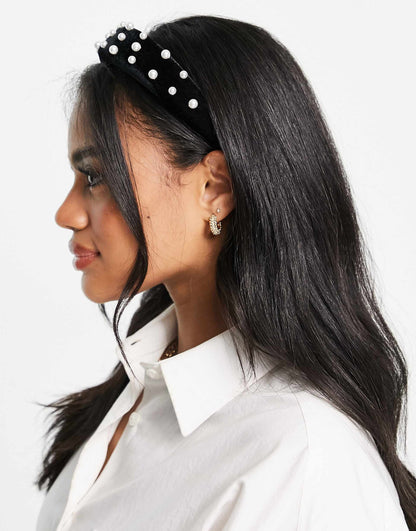 Pearl Velvet Headband