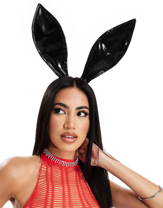 Halloween Vinyl Bunny Ears Headband
