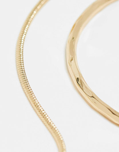 Pack Of 2 Bracelets With Simple Toggle Detail