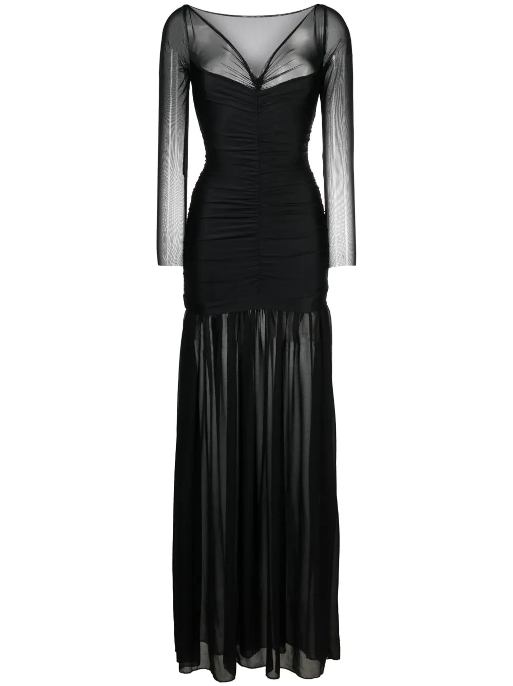 Ruched Tulle Gown