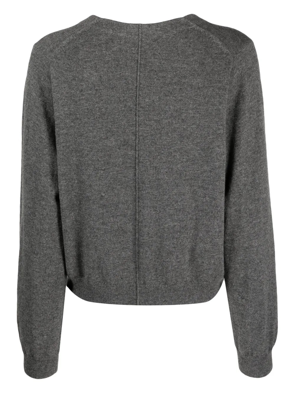 V-Neck Cropped Wool Cardigan