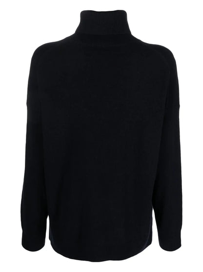 High-Neck Long-Sleeves Knit Sweater
