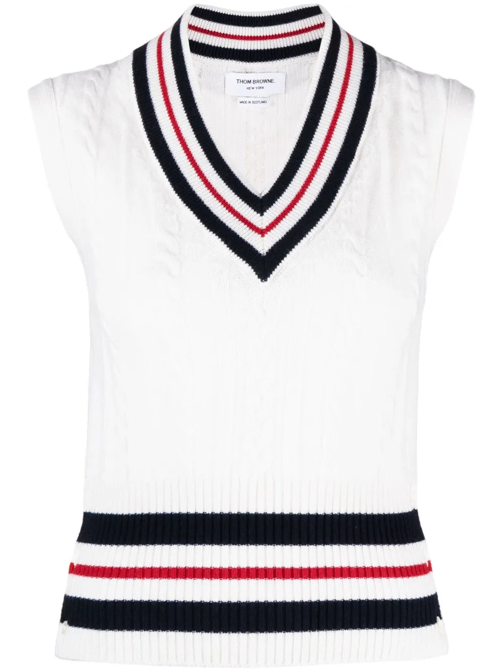 Rwb-Stripe Cashmere Top