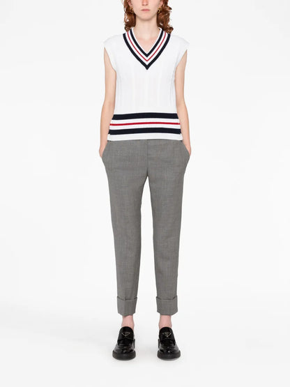 Rwb-Stripe Cashmere Top