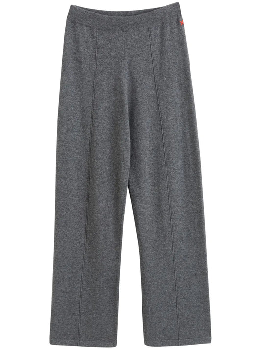 Wide-Leg Wool Blend Track Pants