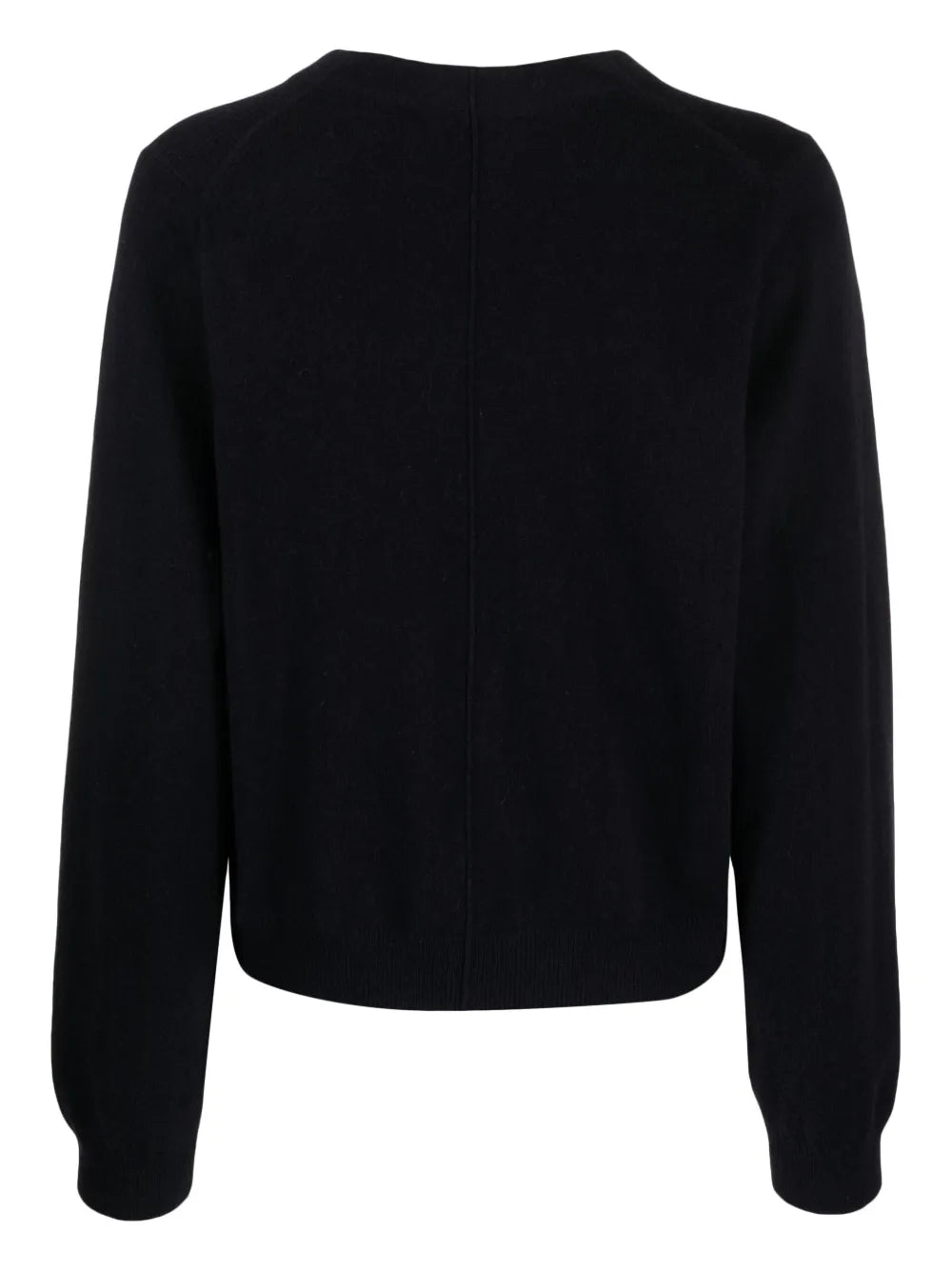 V-Neck Cropped Wool Cardigan