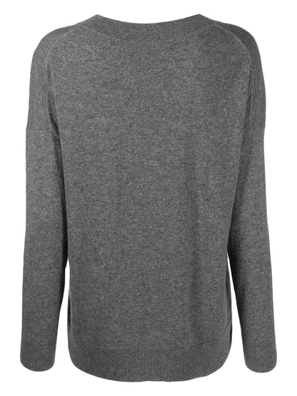 Long-Sleeve Fine-Knit Sweater