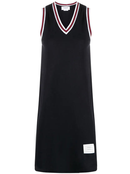 Rwb-Stripe Piqué Tennis Minidress