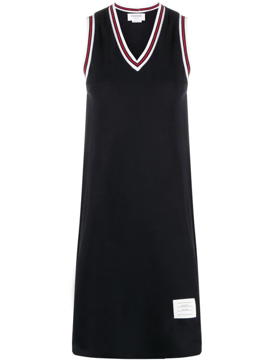 Rwb-Stripe Piqué Tennis Minidress