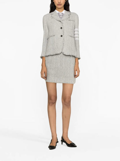 4 Bar-Stripe Tweed Jacket