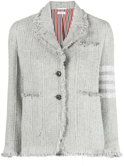 4 Bar-Stripe Tweed Jacket