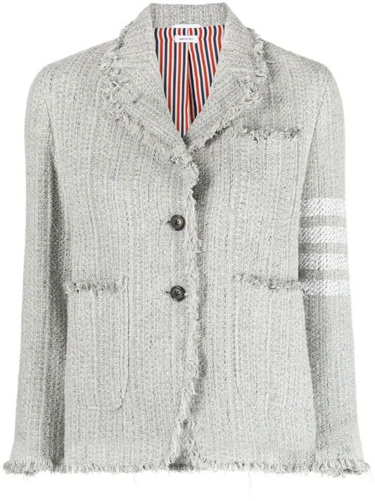 4 Bar-Stripe Tweed Jacket
