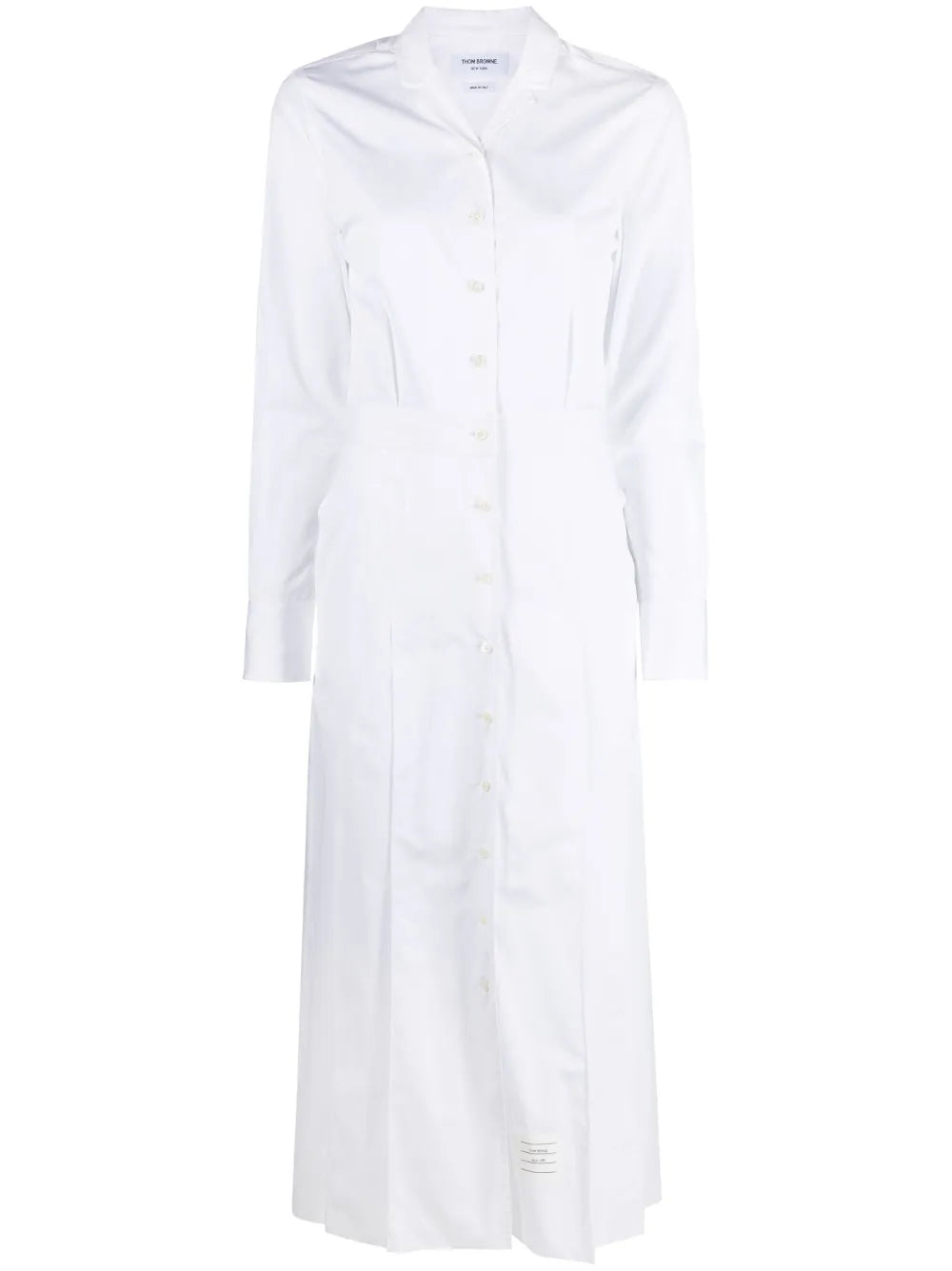 Pleated Poplin Shirtdress