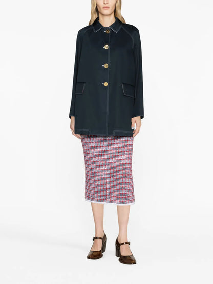 Rwb-Stripe Cropped Car Coat