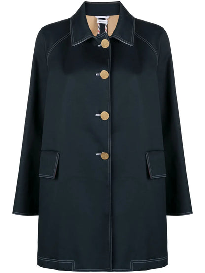 Rwb-Stripe Cropped Car Coat