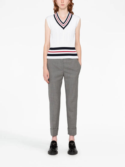 Cropped Tailored Trousers