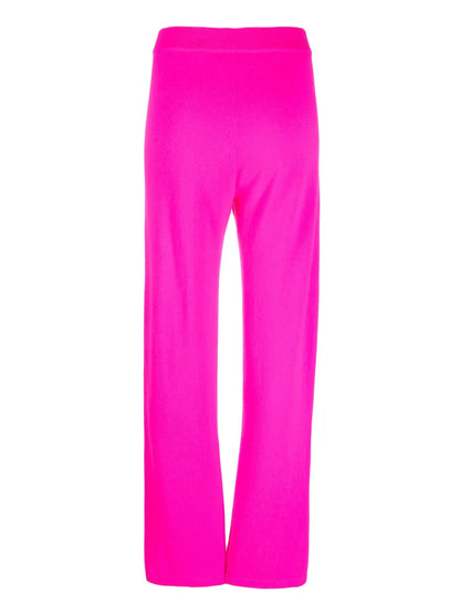 Fine-Knit Wide-Leg Track Pants