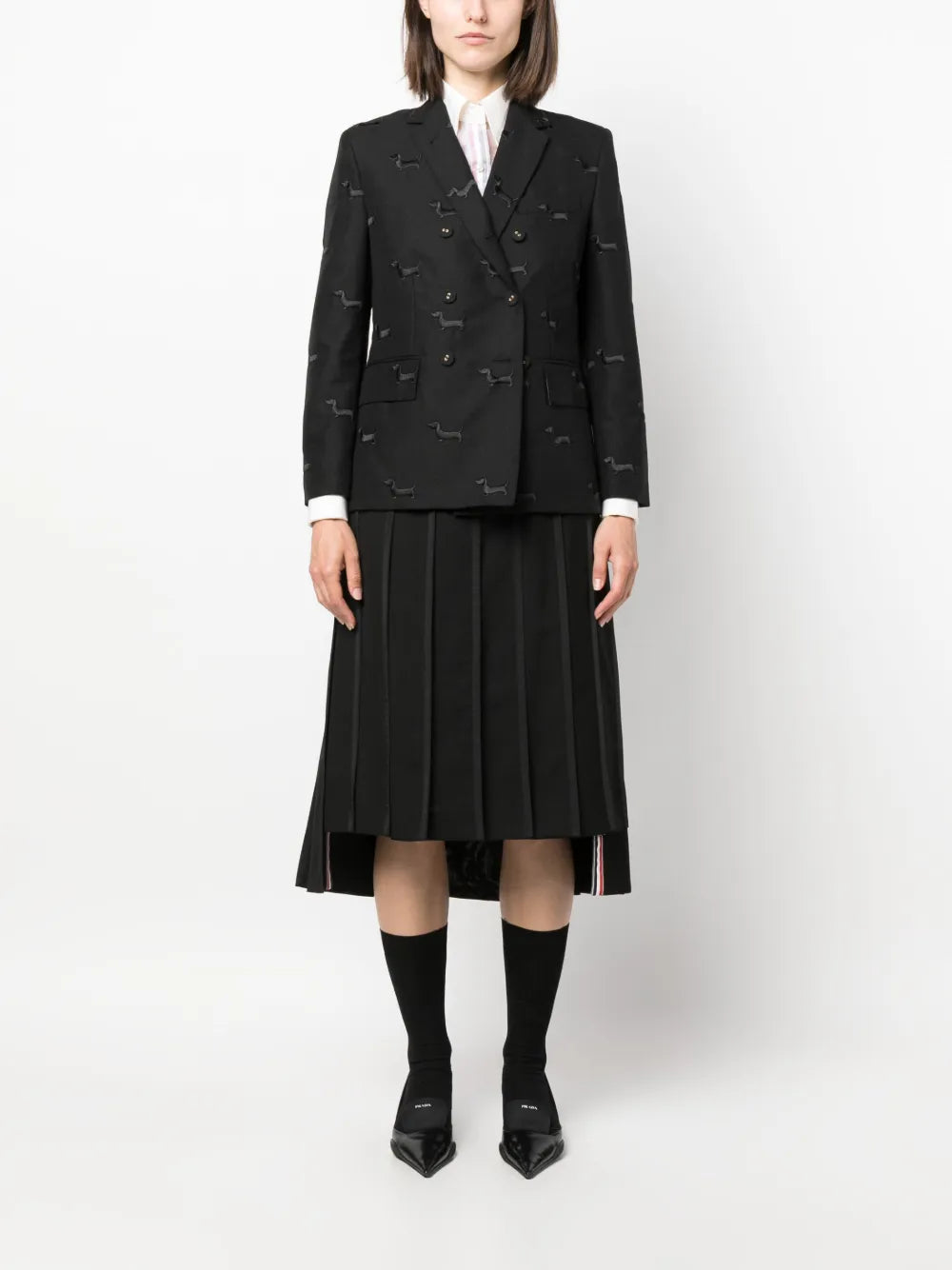 High-Waisted Pleated Skirt