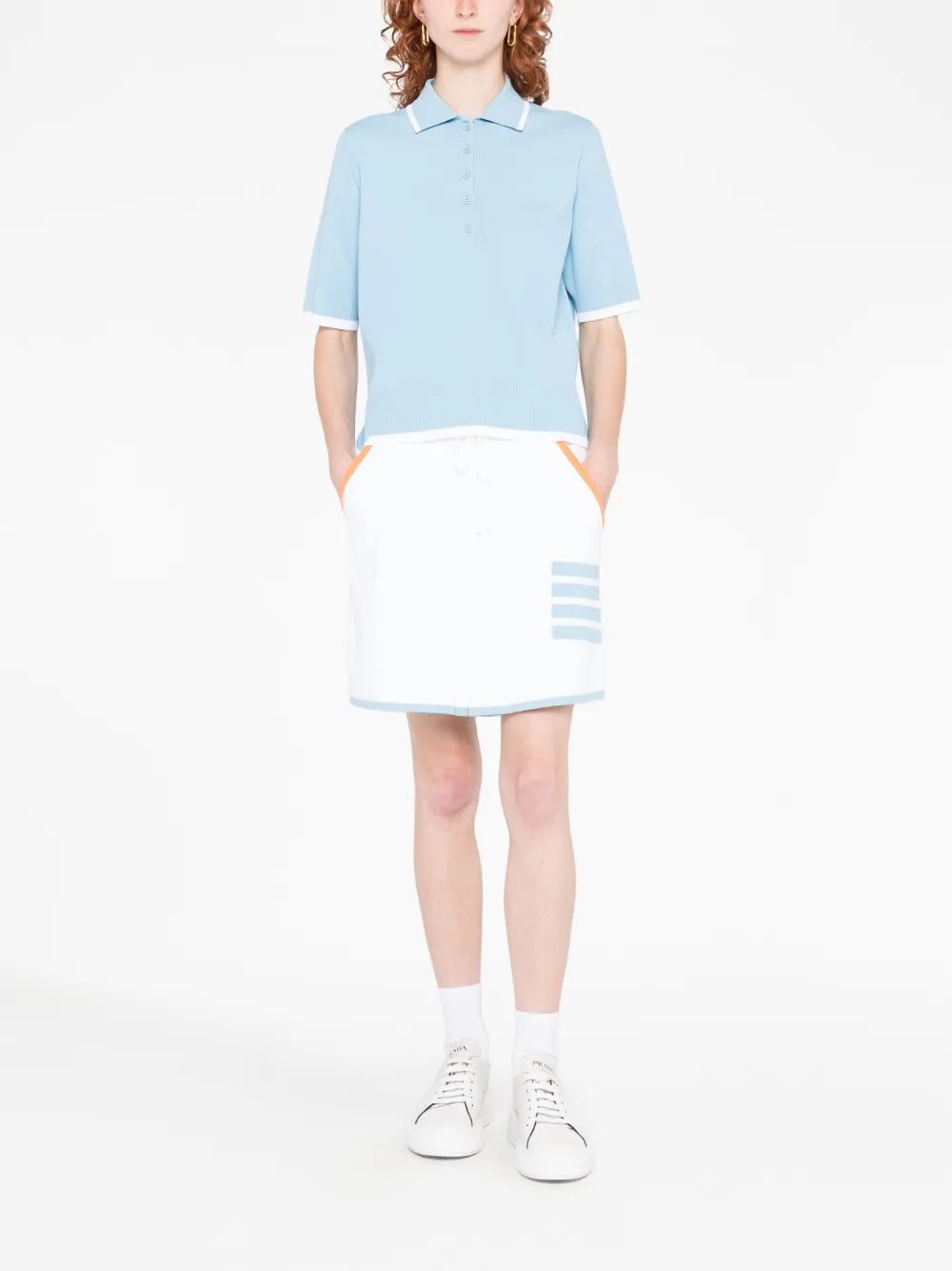 4-Bar Box Pleat Miniskirt