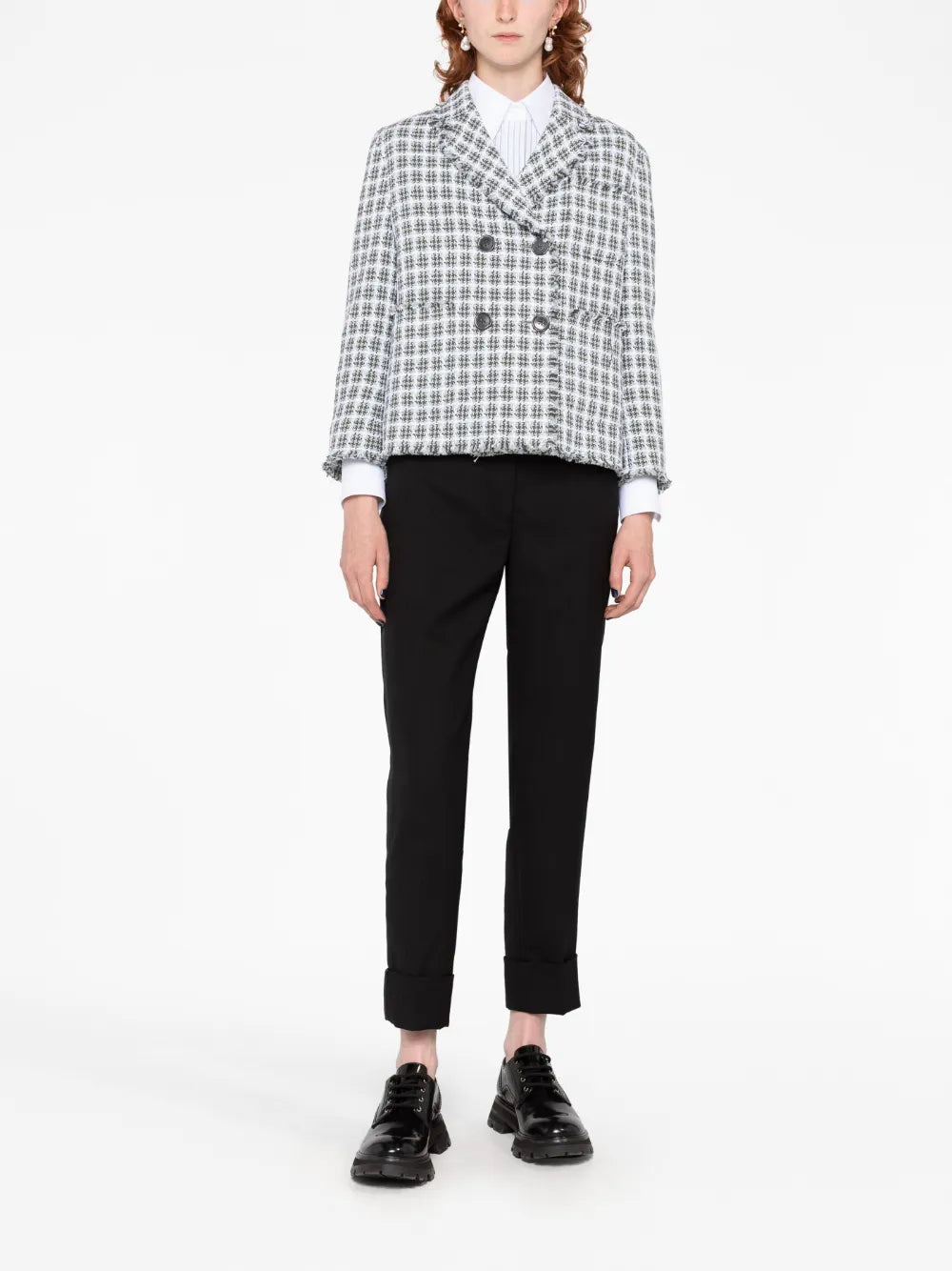 Cropped Tailored Trousers