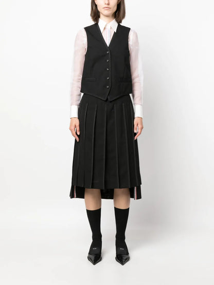 V-Neck Button-Fastening Waistcoat