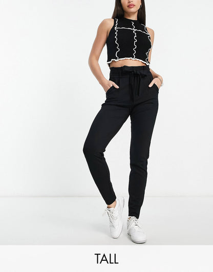 Tall Paperbag Tie Waist Tapered Trousers