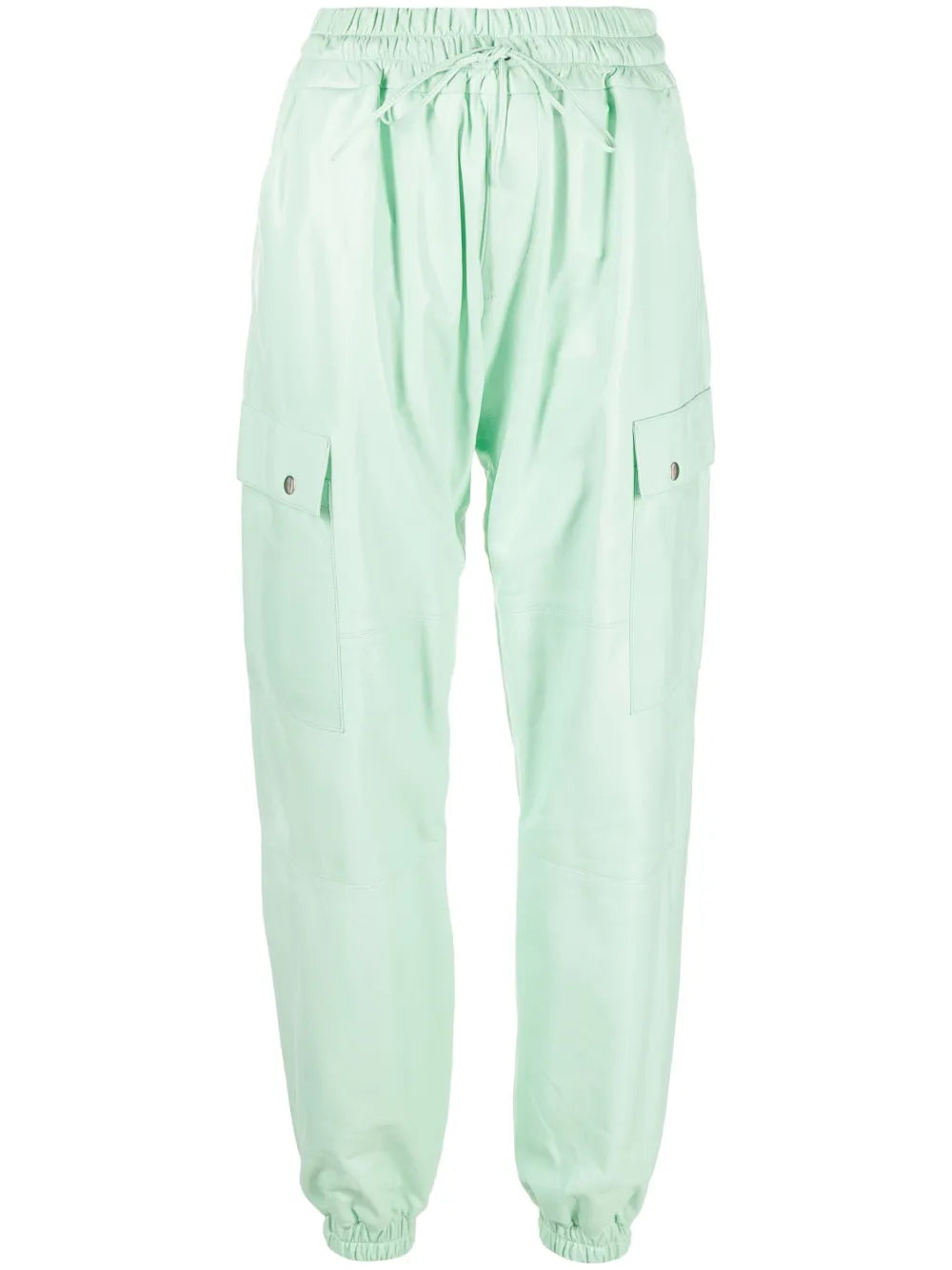 Drawstring Leather Track Pants