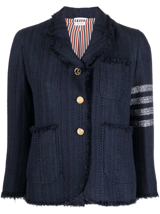 4 Bar-Stripe Tweed Jacket