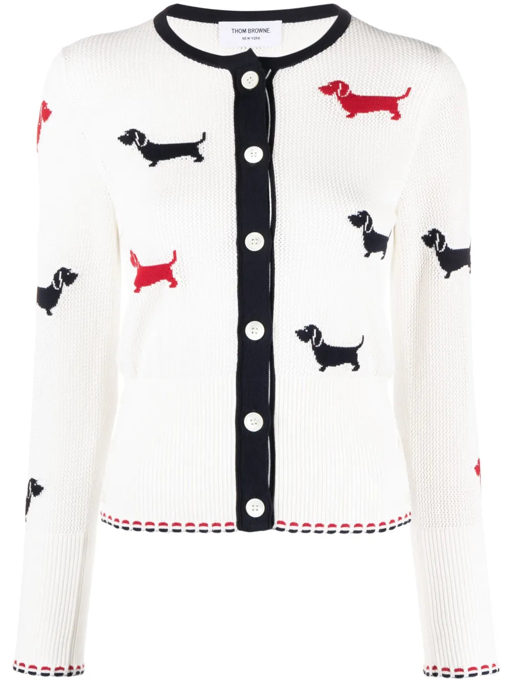 Intarsia-Knit Hector Cotton Cardigan