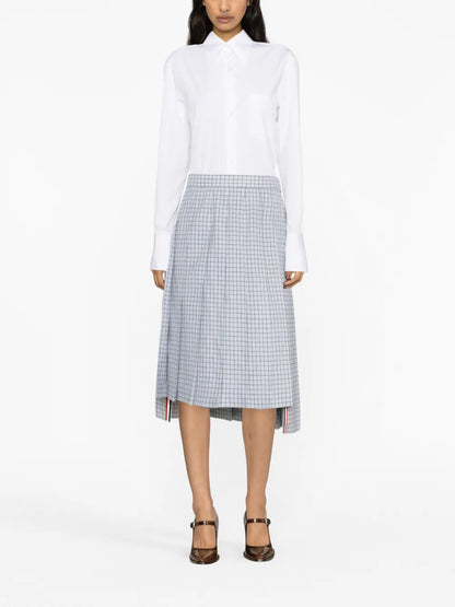 Pointed-Collar Logo-Patch Shirt