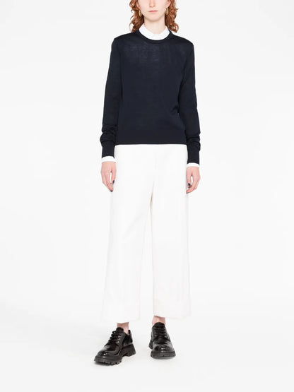 High-Waisted Wide-Leg Trousers