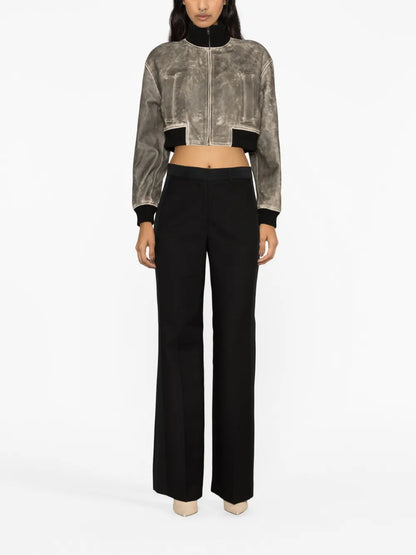 Cropped Leather Jacket