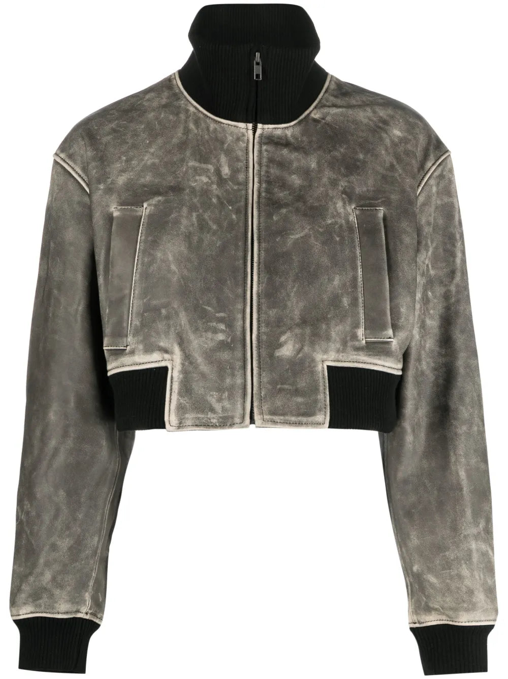Cropped Leather Jacket