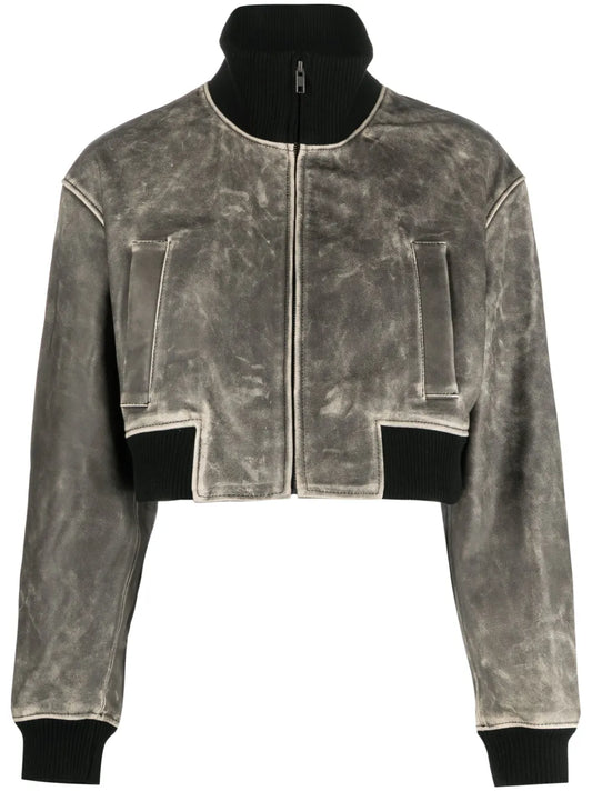 Cropped Leather Jacket