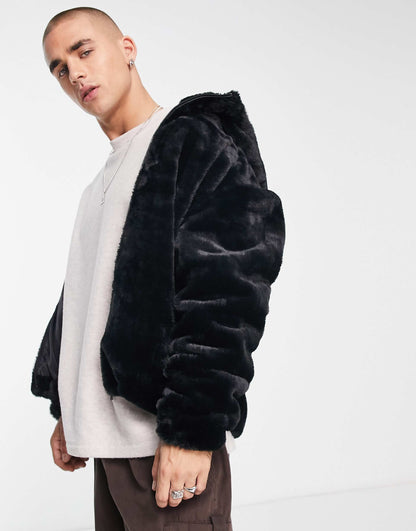Faux Fur Hooded Jacket