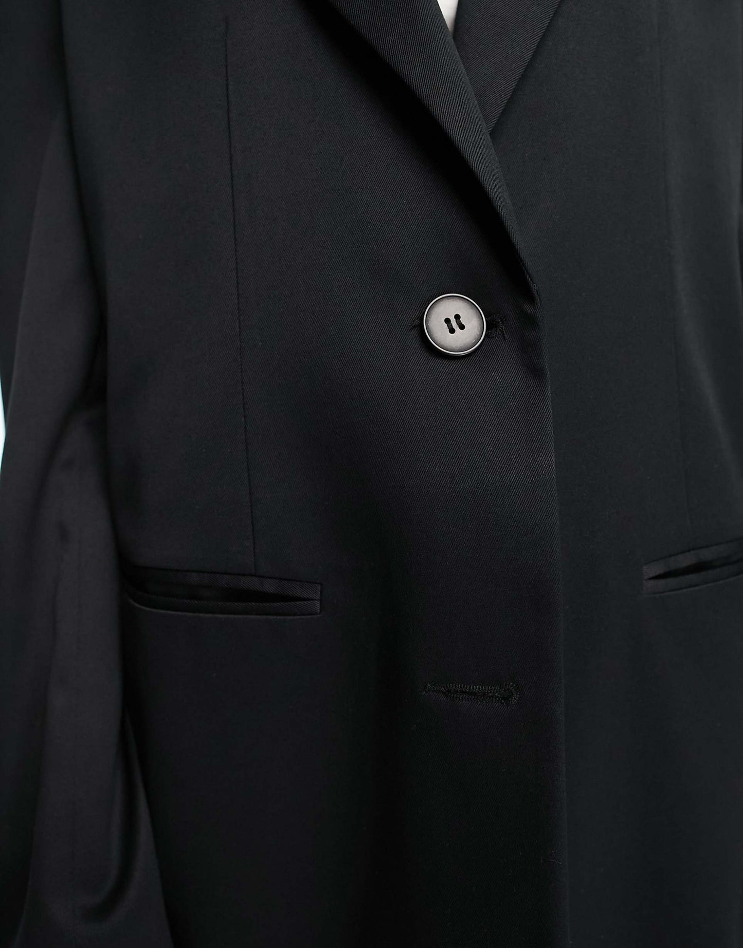 Oversized Woven Blazer With Pockets