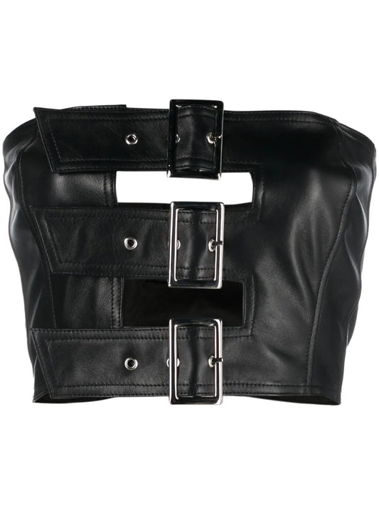 Cut-Out Buckled Bandeau Top
