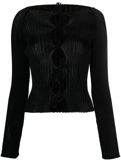 Emma Ribbed-Knit Cardigan