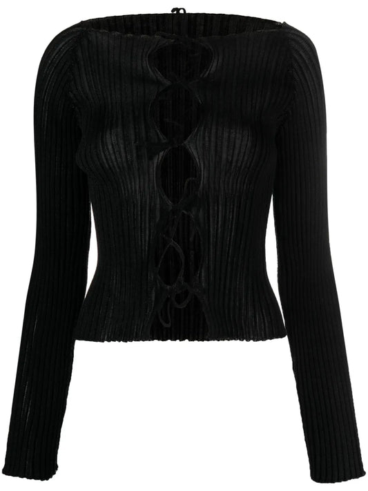 Emma Ribbed-Knit Cardigan