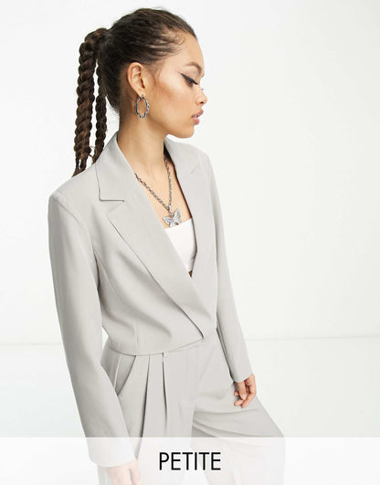 Petite Exclusive Cropped Blazer Co-Ord